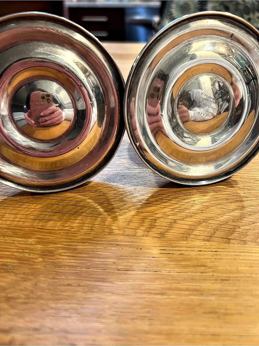 Vintage Prelude International Sterling Silver Pair Candlestick Holder 3.5" N212 - Picture 5 of 5